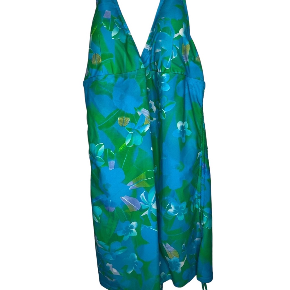 Alicia Simone sz 24W new one‎ piece swimsuit bathing suit skirt suit
